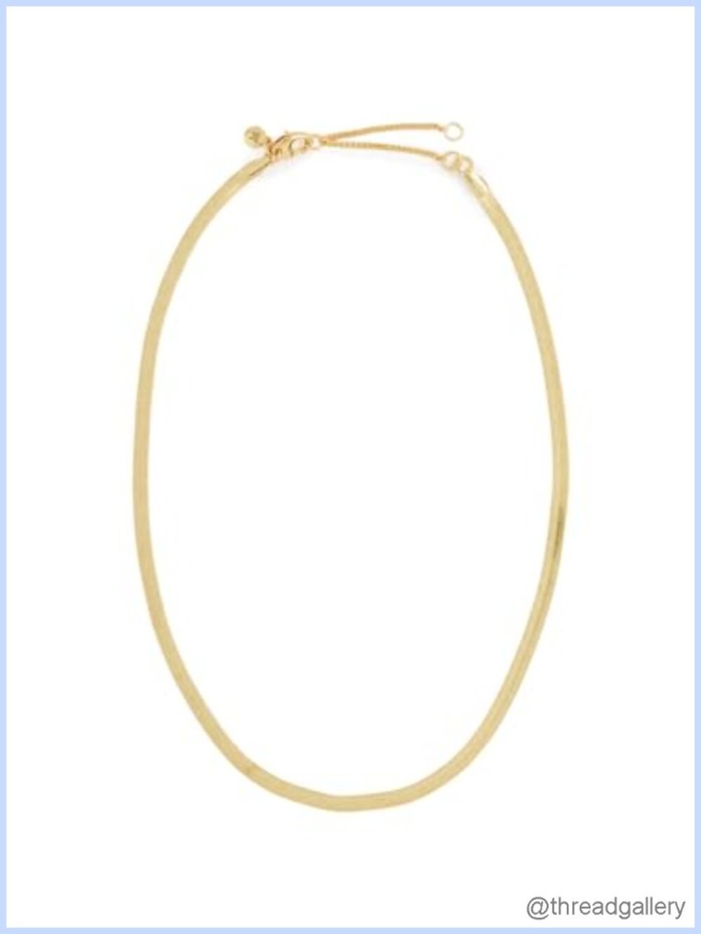 Madewell Herringbone Chain Necklace Gold-tone Lobster Clasp One Size